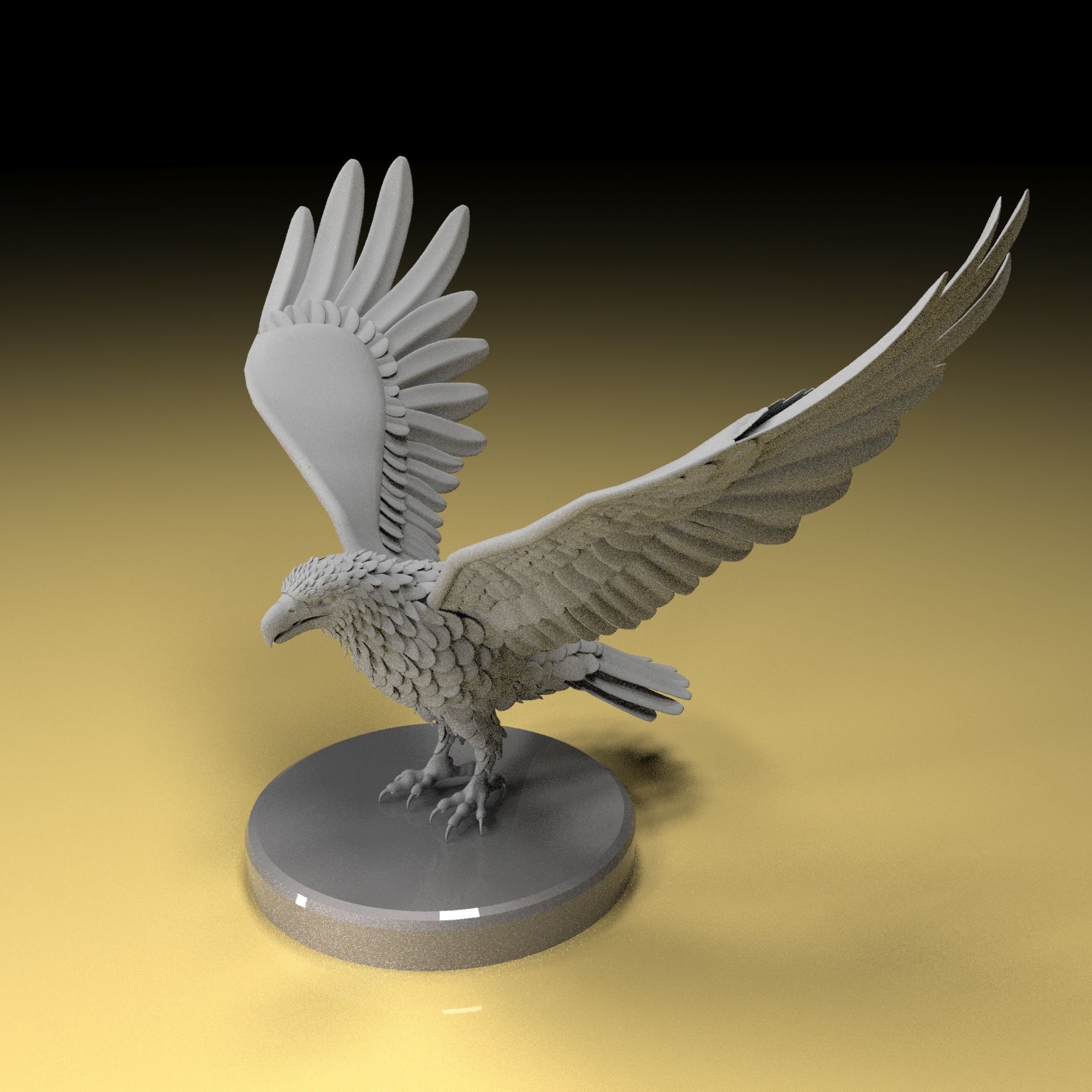 Eagel 3D model high quality obj stl file  3D print model_4