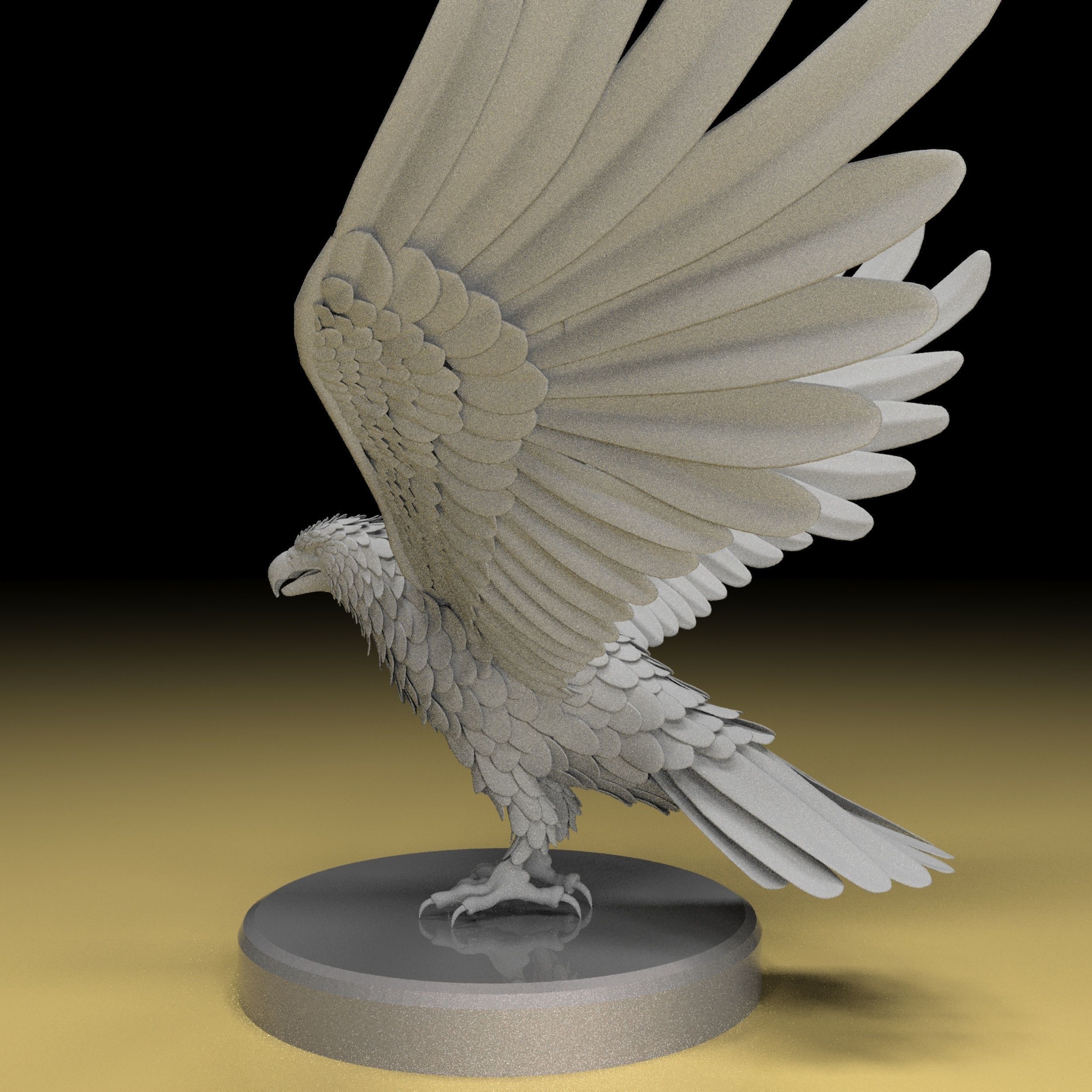 Eagel 3D model high quality obj stl file  3D print model_12