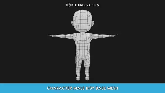 CHARACTER MALE BOY BASE MESH