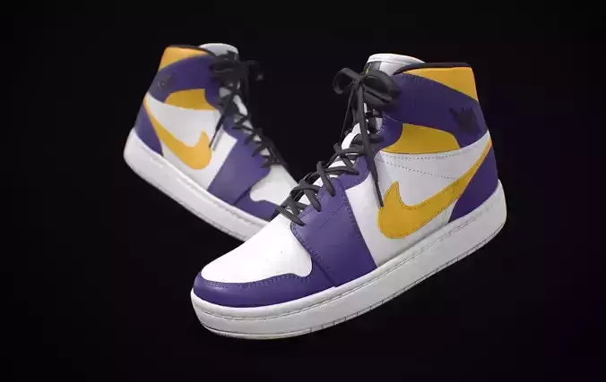  Nike Air Jordan Lakers