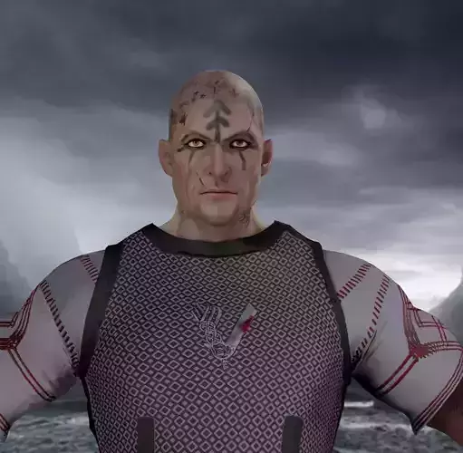 Game Ready Viking Character Low-poly 3D model