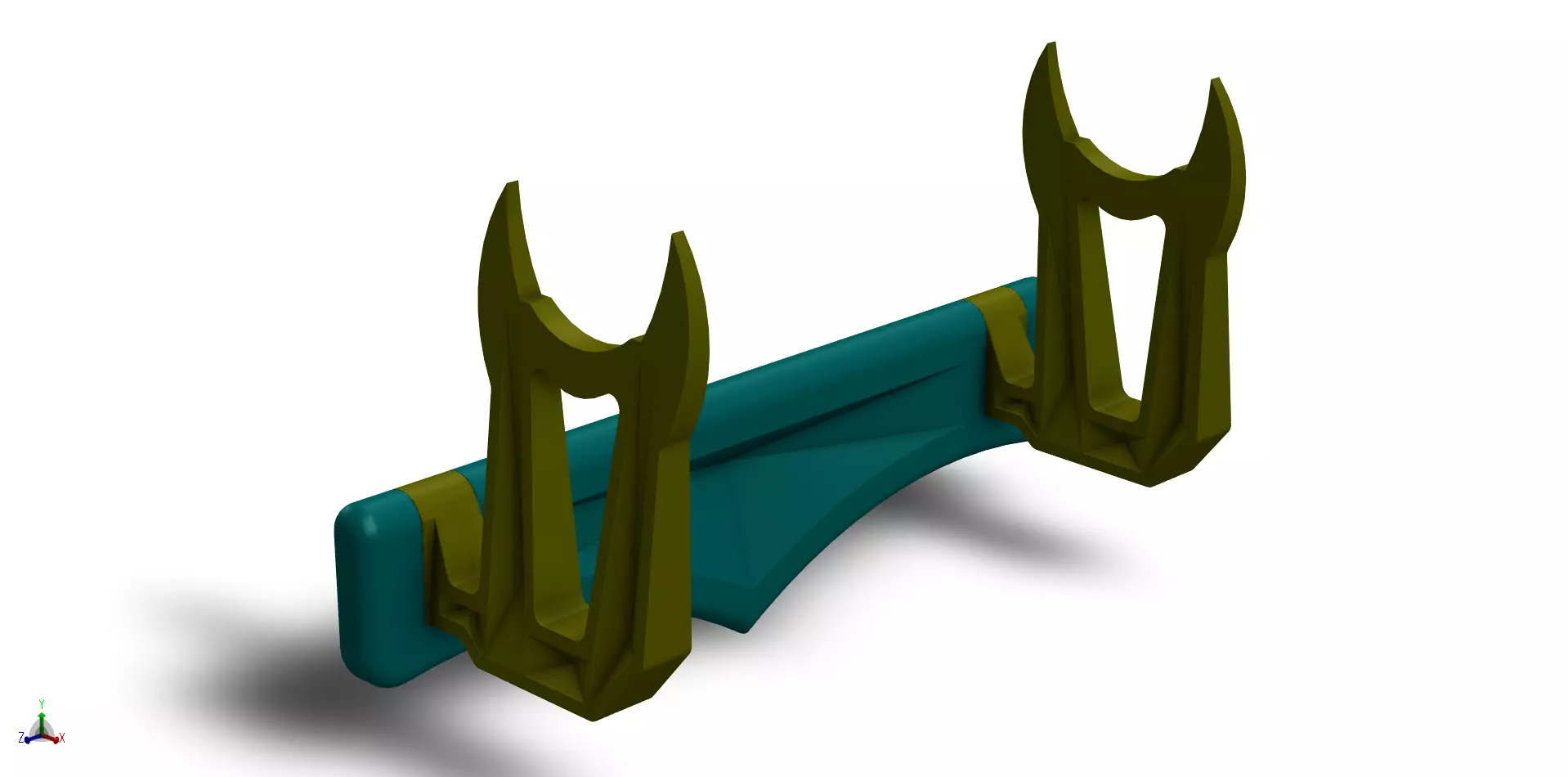Twisted Dagger Wall Mount Free 3D print model