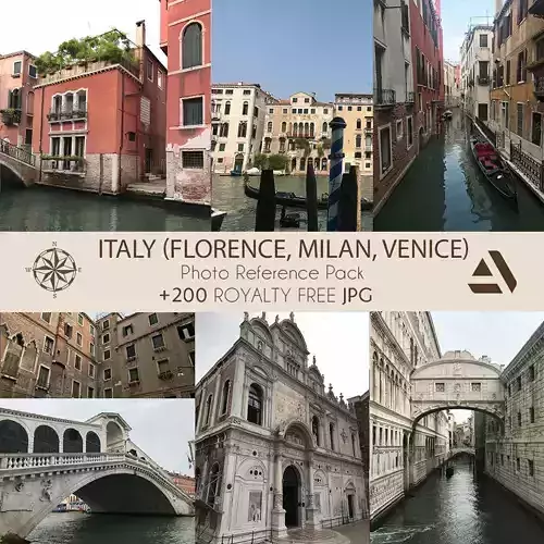 Photo Reference Pack Italy Florence Milan  Venice