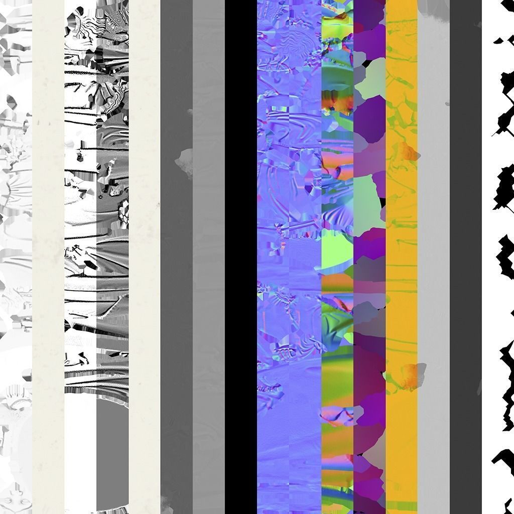 Zenobia in Chains Sculpture VR AR Mobile-ready Game-ready Low-poly 3D model_17