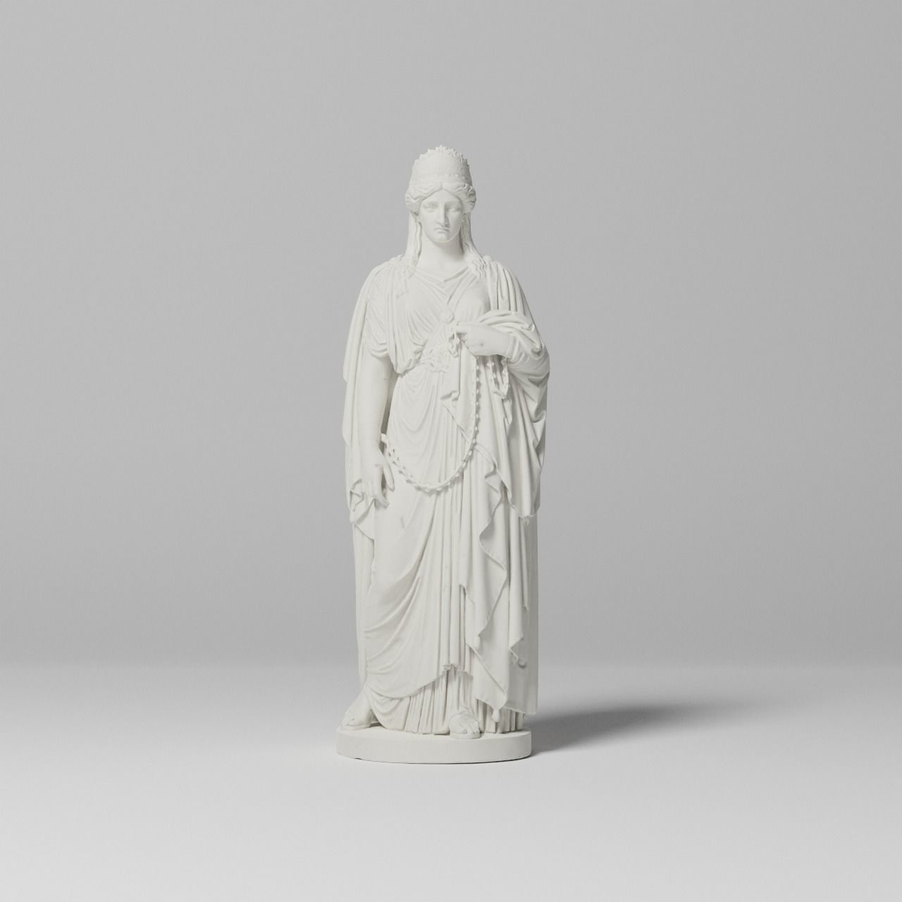 Zenobia in Chains Sculpture VR AR Mobile-ready Game-ready Low-poly 3D model_3