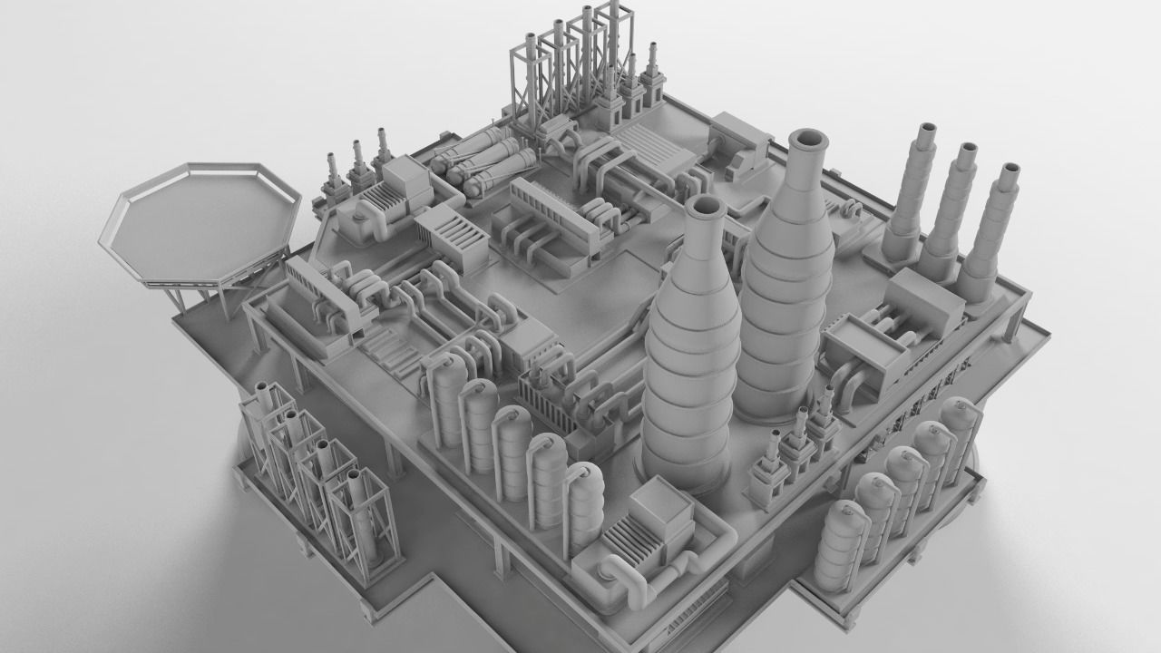 oil platform 3D print model_17