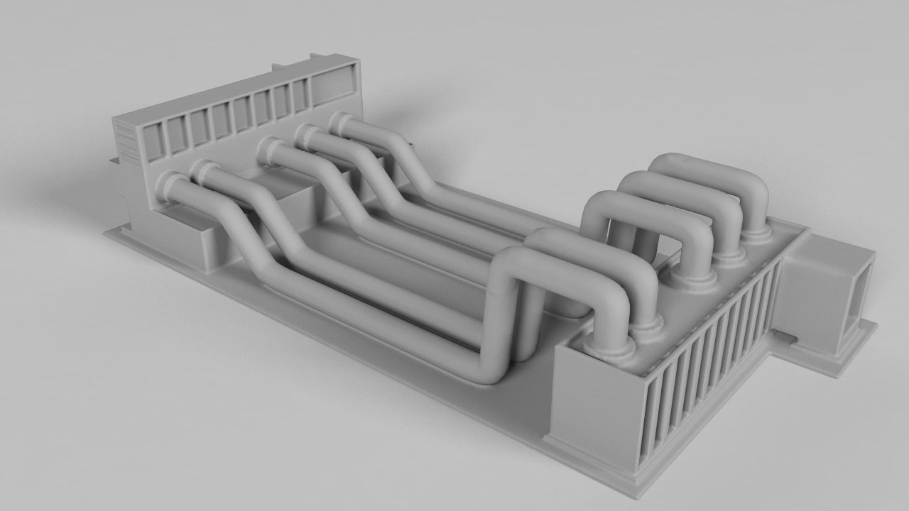 oil platform 3D print model_11