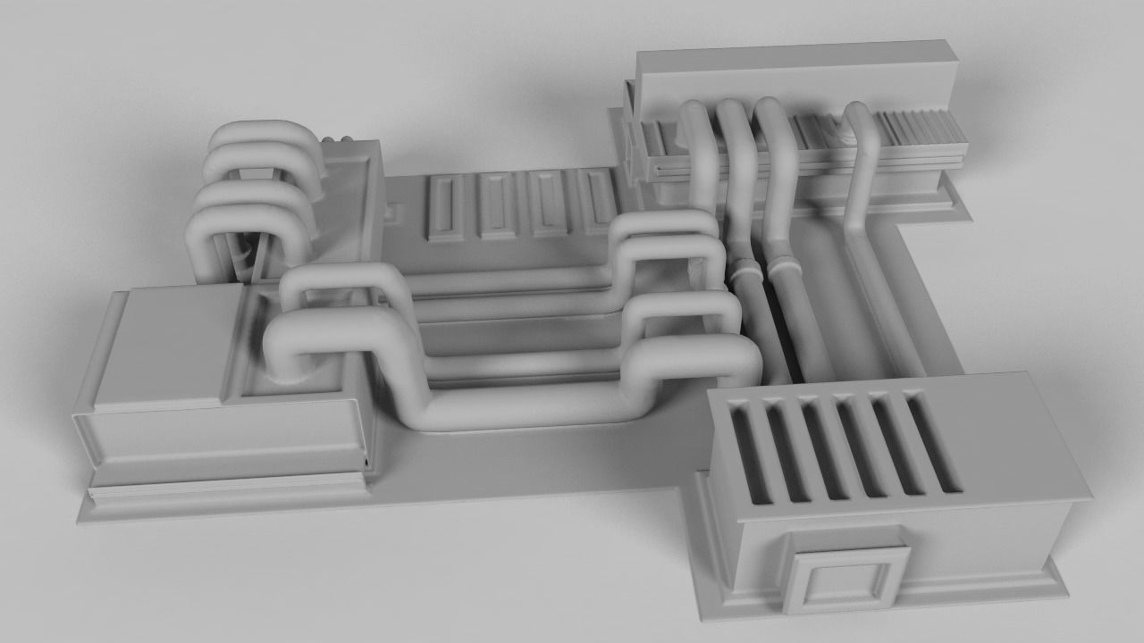 oil platform 3D print model_15