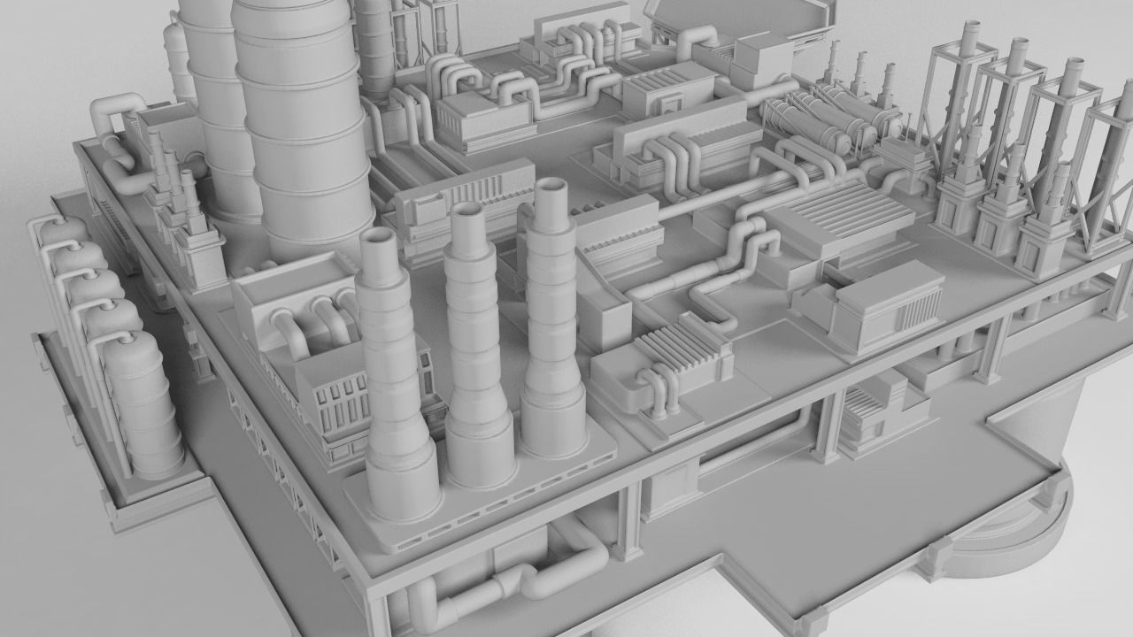 oil platform 3D print model_16