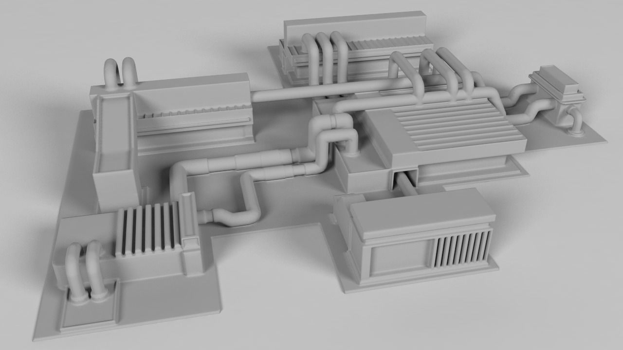 oil platform 3D print model_8