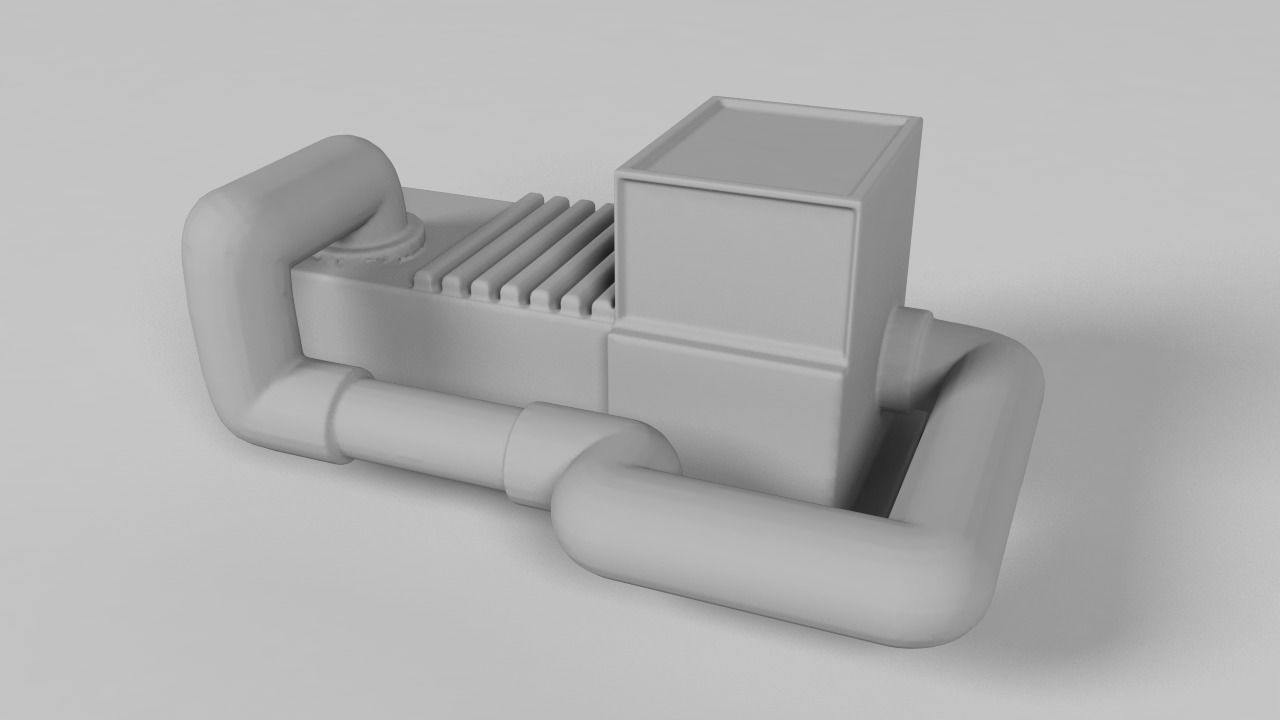 oil platform 3D print model_7