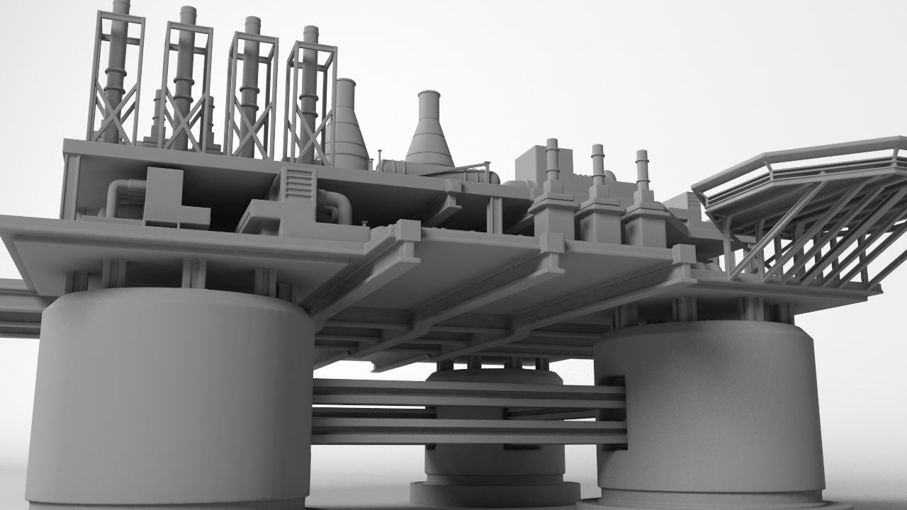 oil platform 3D print model_18