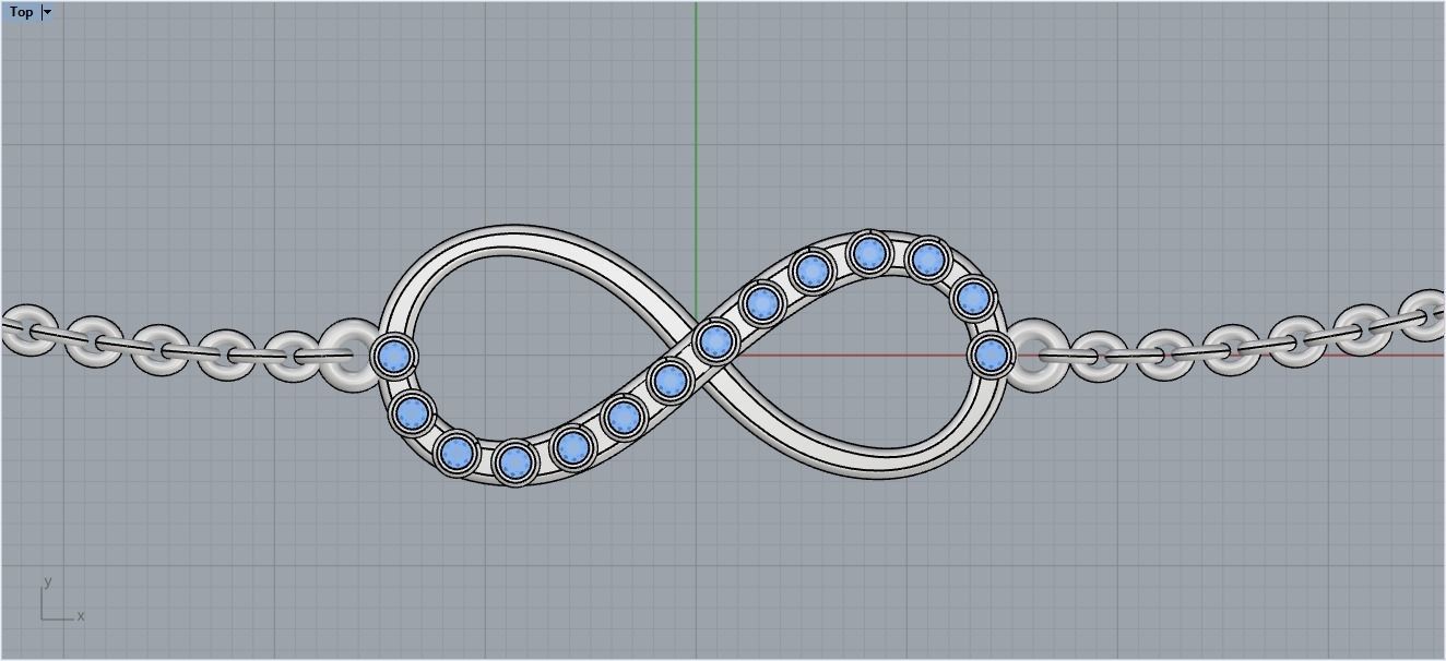 Infinity pendant 3D print model_12