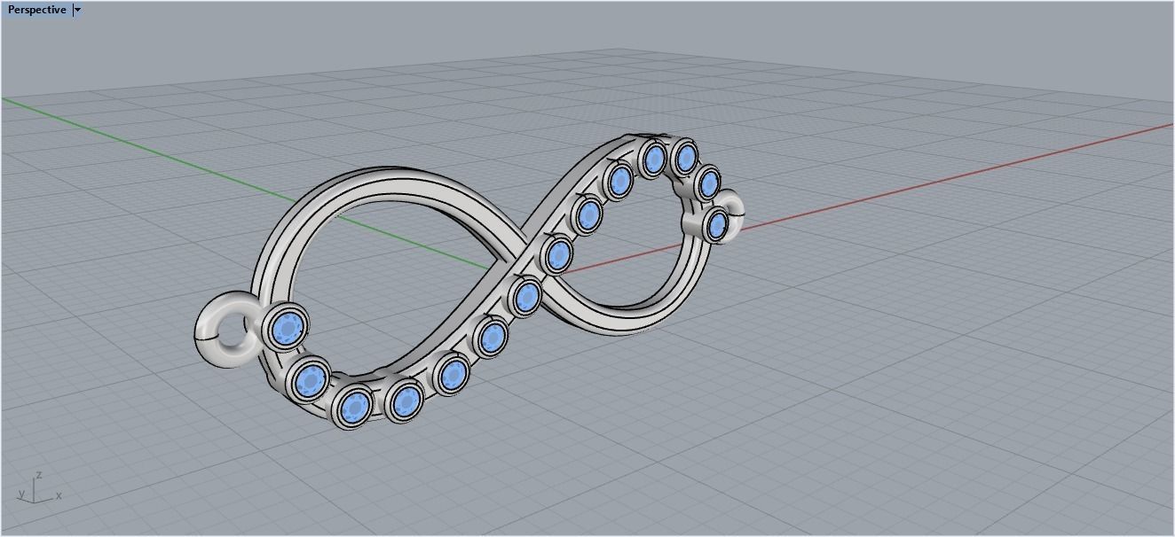 Infinity pendant 3D print model_16