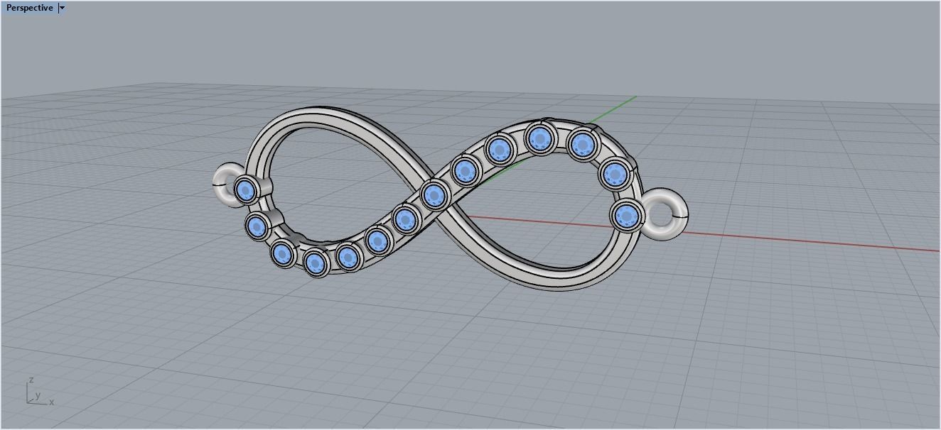 Infinity pendant 3D print model_15