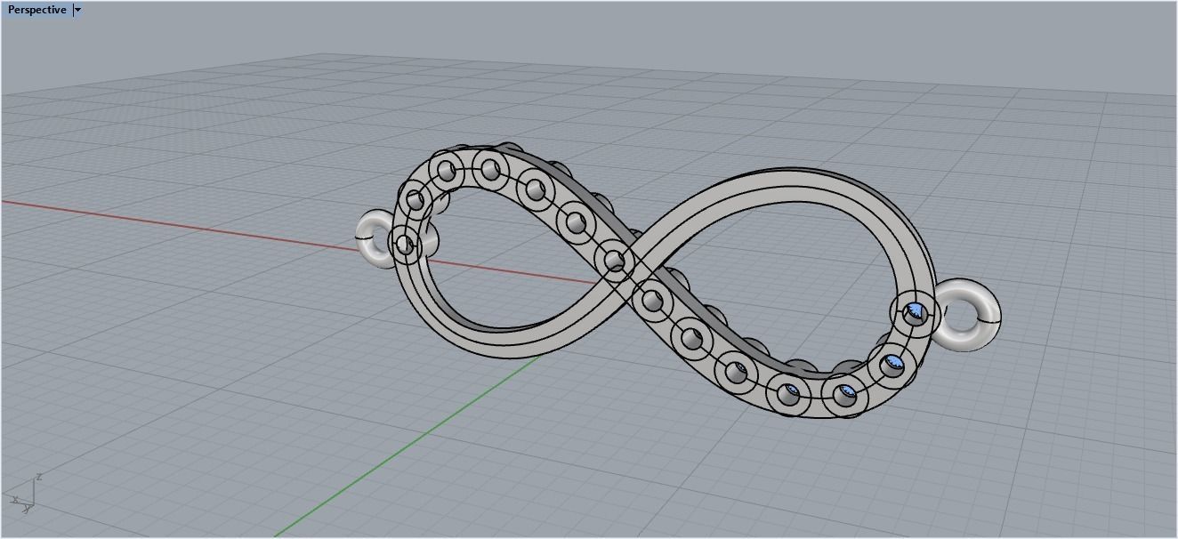 Infinity pendant 3D print model_17