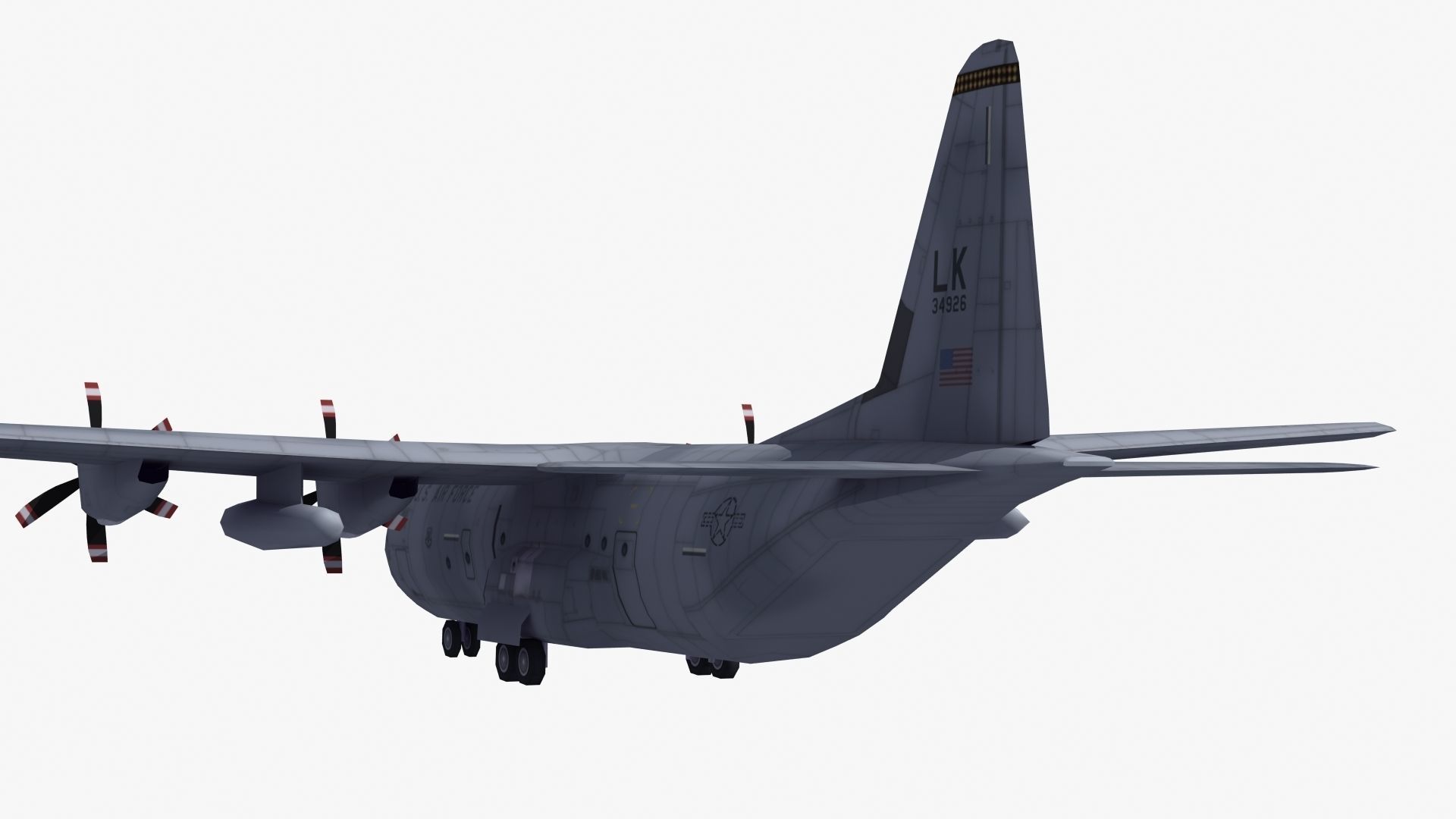 C130 Transport Aircraft 3D model_21