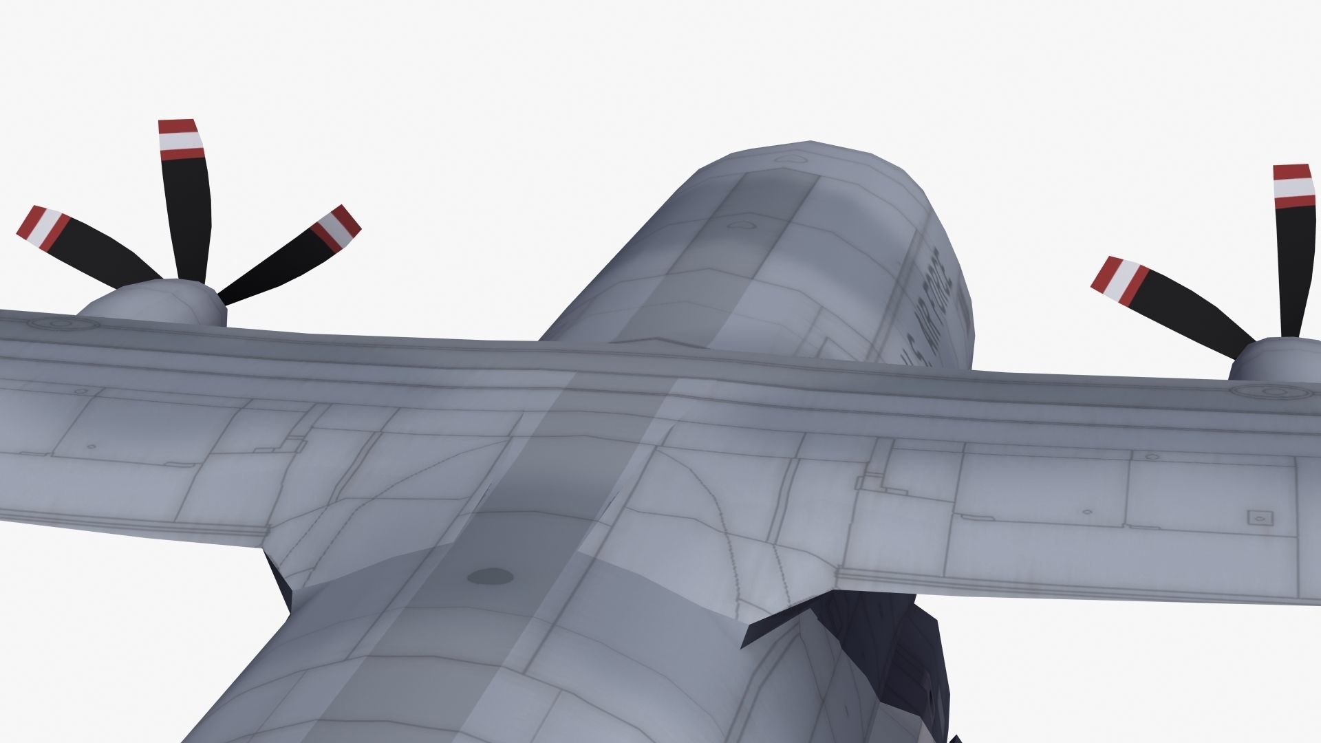 C130 Transport Aircraft 3D model_24