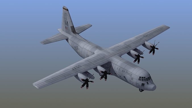C130 Transport Aircraft 3D model