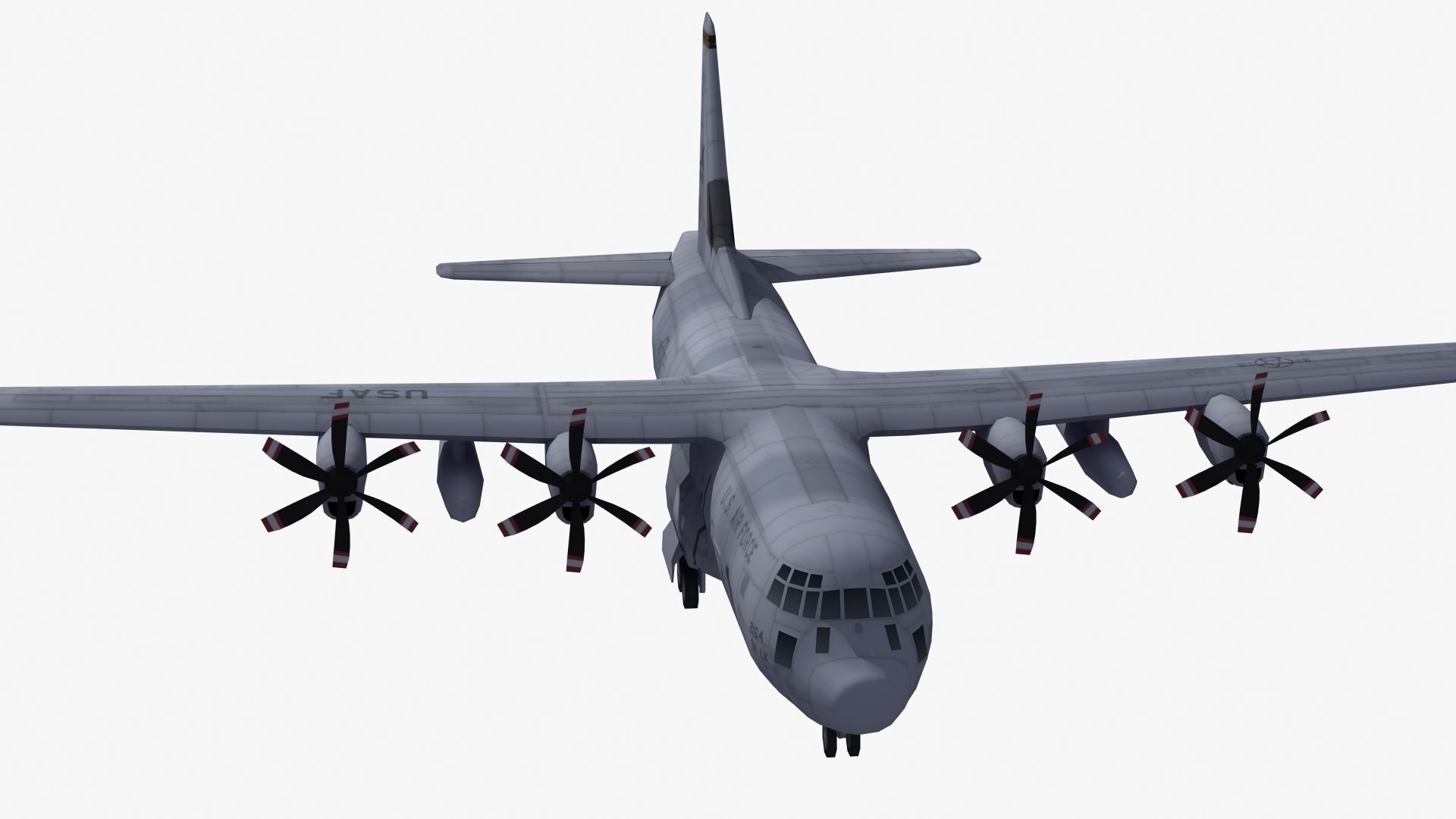 C130 Transport Aircraft 3D model_31