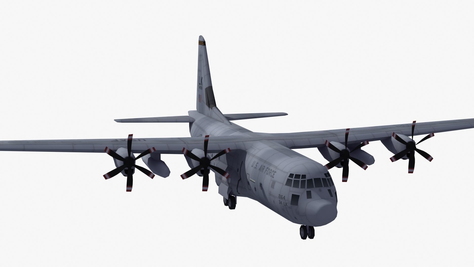 C130 Transport Aircraft 3D model_30