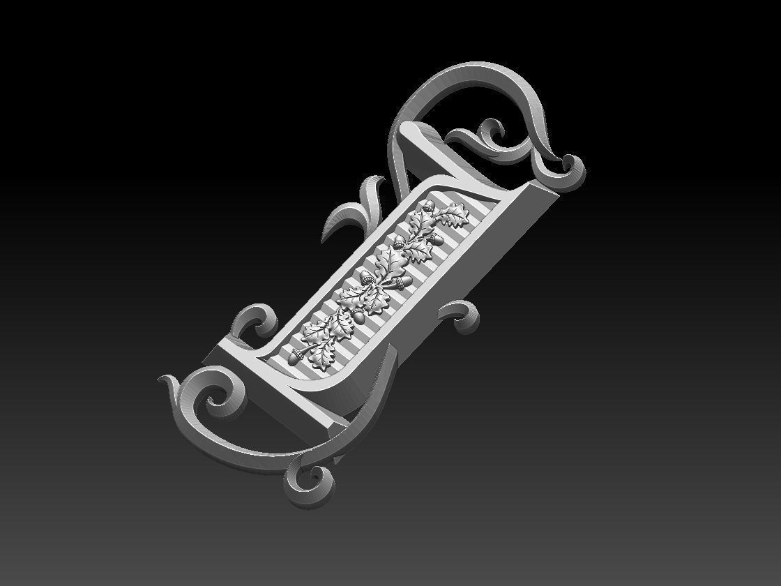 number 1 letter i 3D print model_23