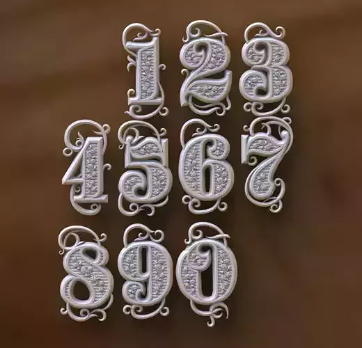 numbers number two 3D print model