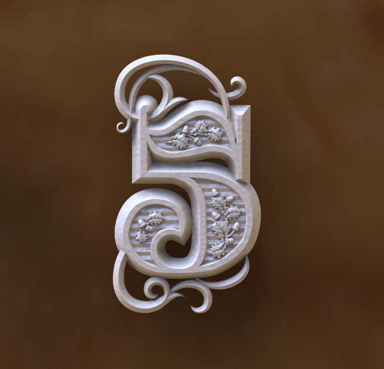 numbers number two 3D print model_43
