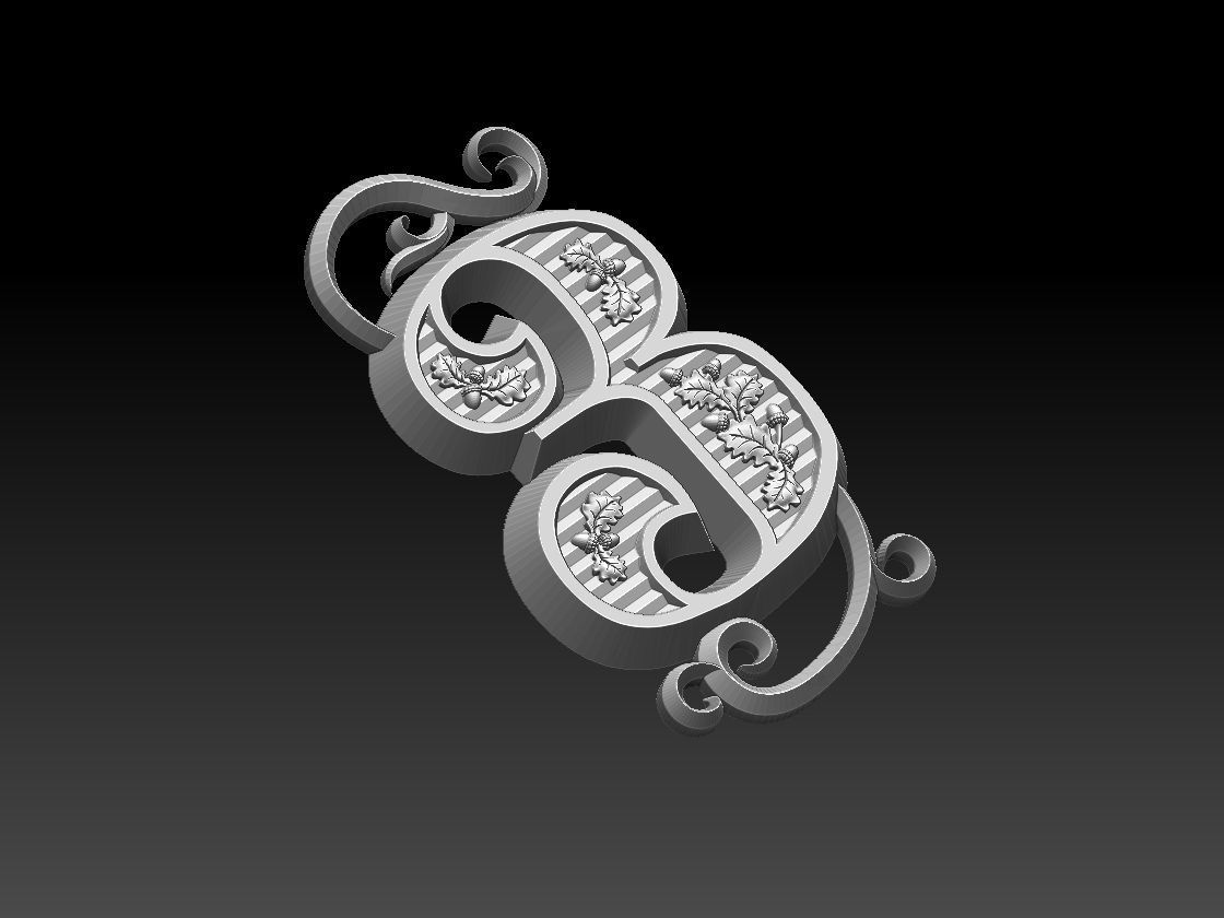 numbers number two 3D print model_22