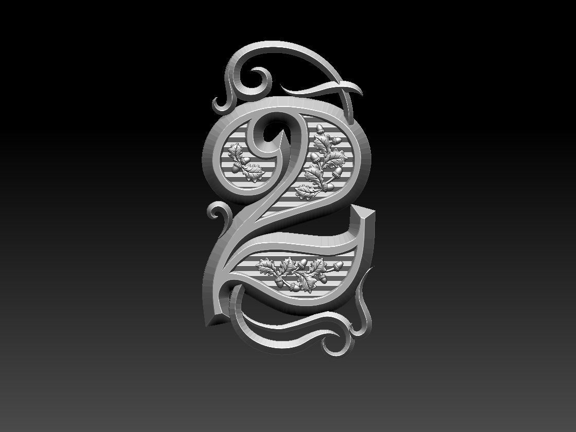 numbers number two 3D print model_41