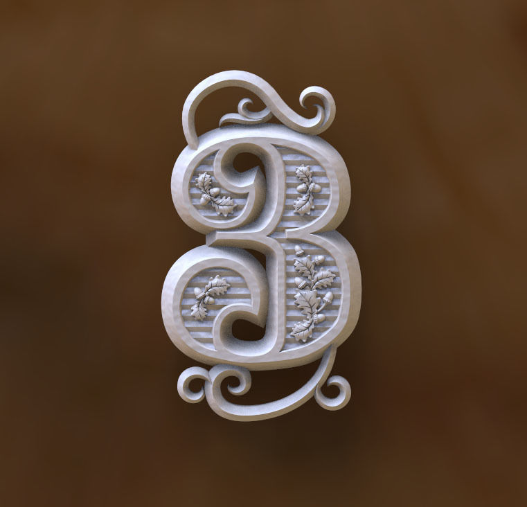 numbers number two 3D print model_24