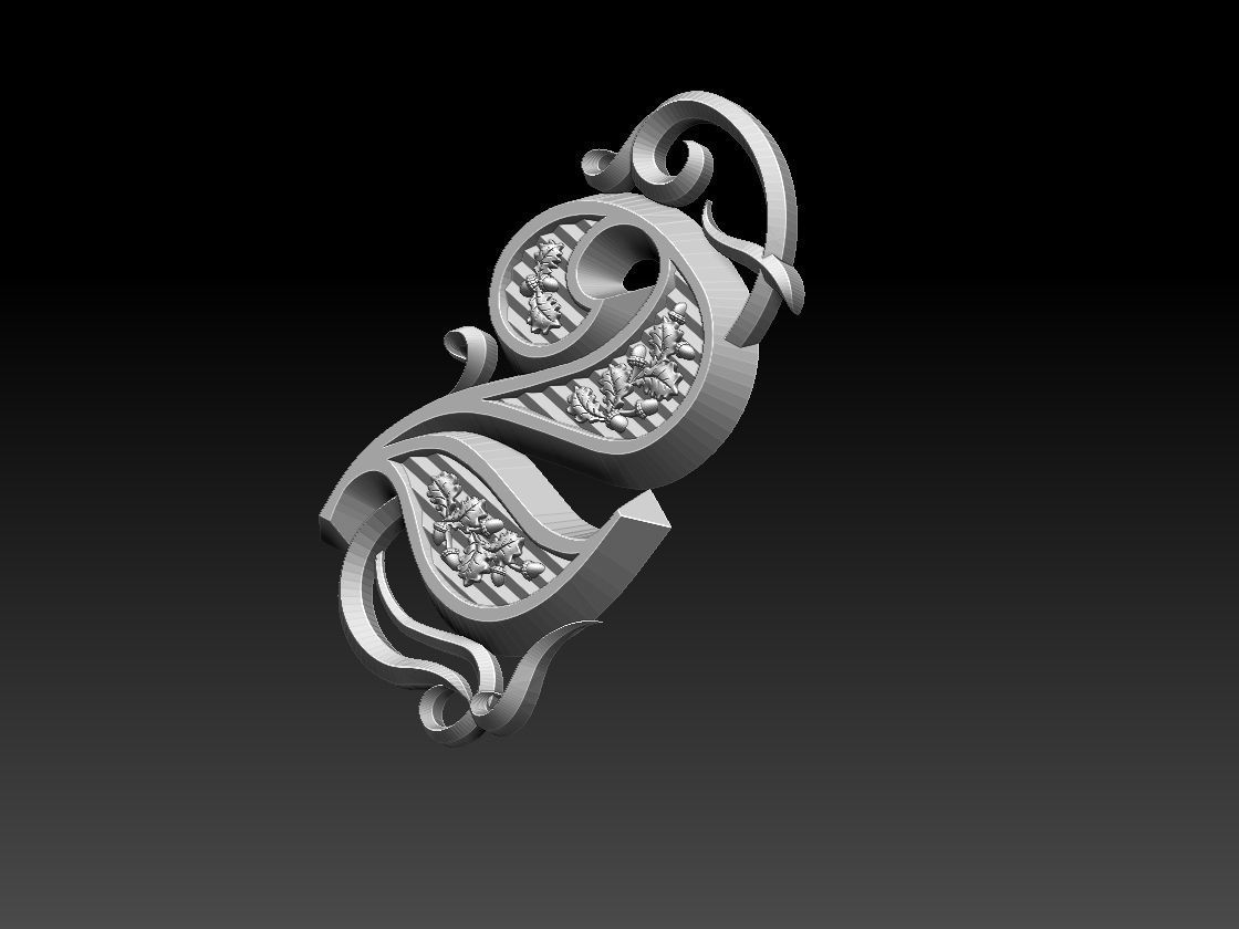 numbers number two 3D print model_26