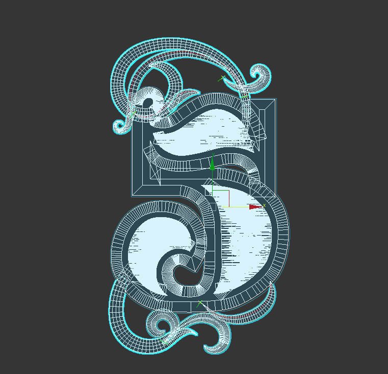 numbers number two 3D print model_27