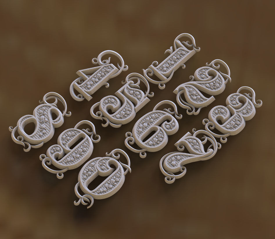 numbers number two 3D print model_3