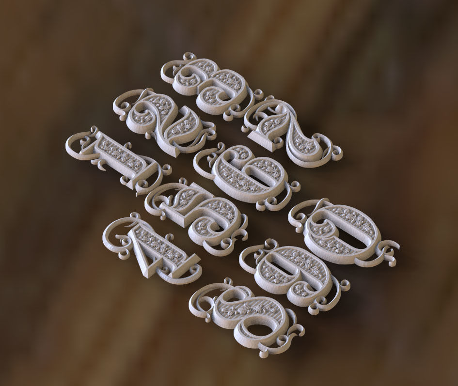 numbers number two 3D print model_4