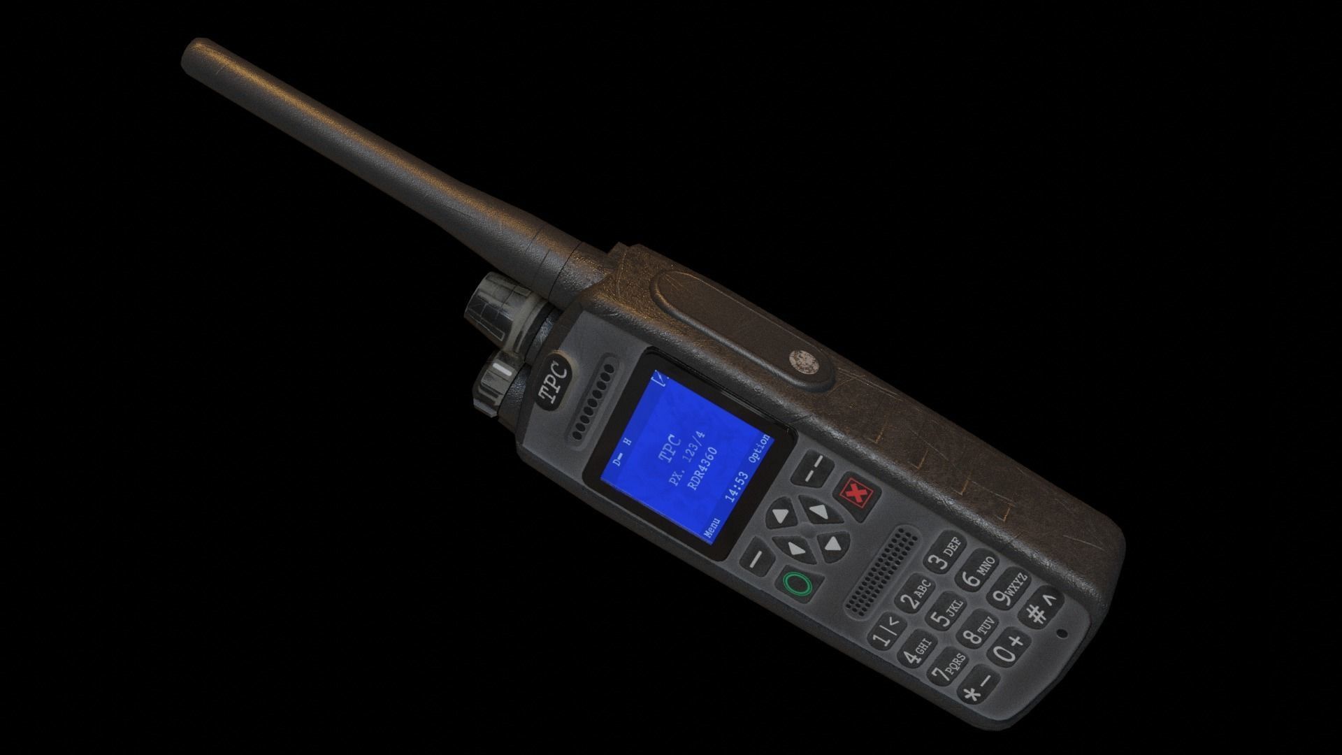 Handheld Radio Low-poly 3D model_6