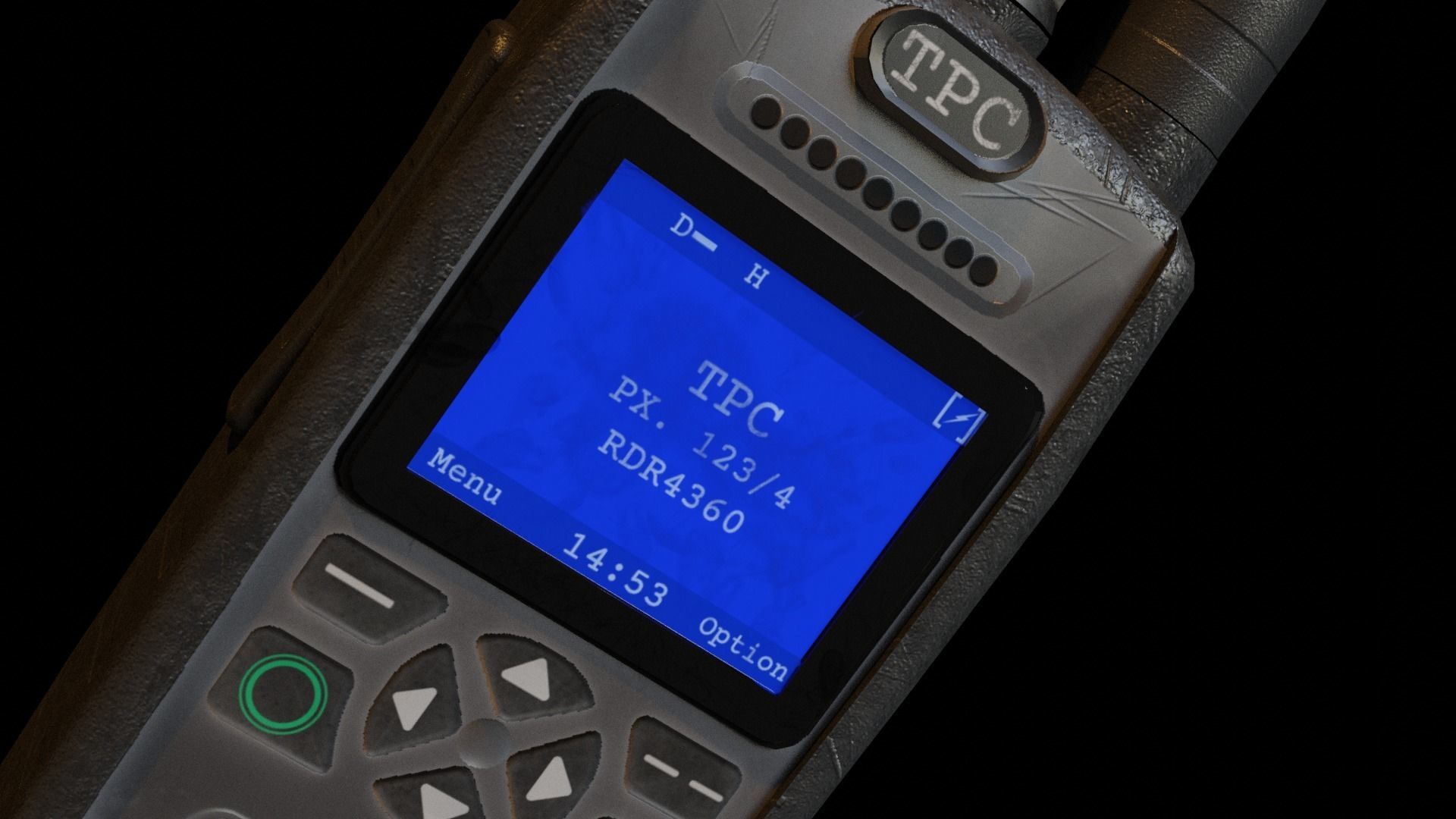 Handheld Radio Low-poly 3D model_4