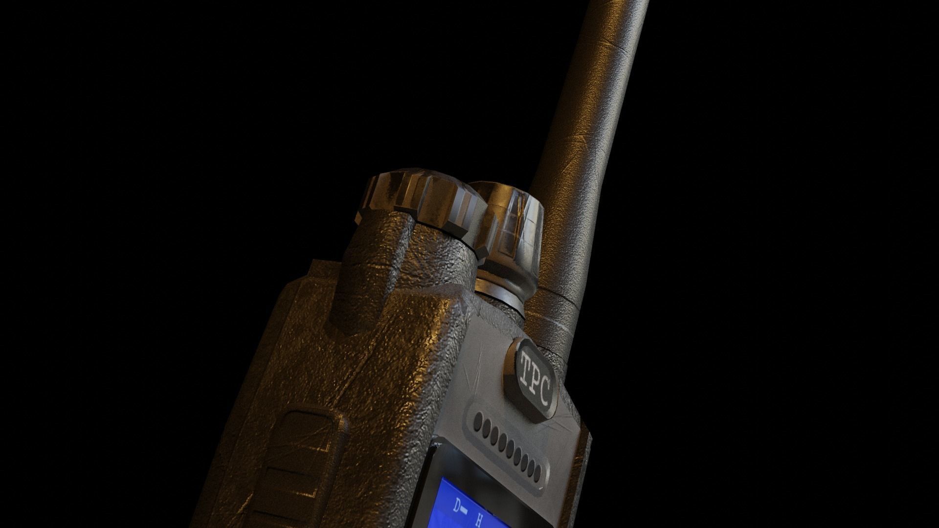 Handheld Radio Low-poly 3D model_2