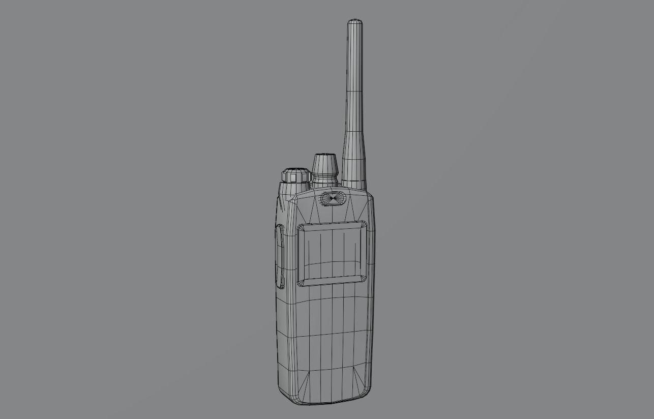 Handheld Radio Low-poly 3D model_7