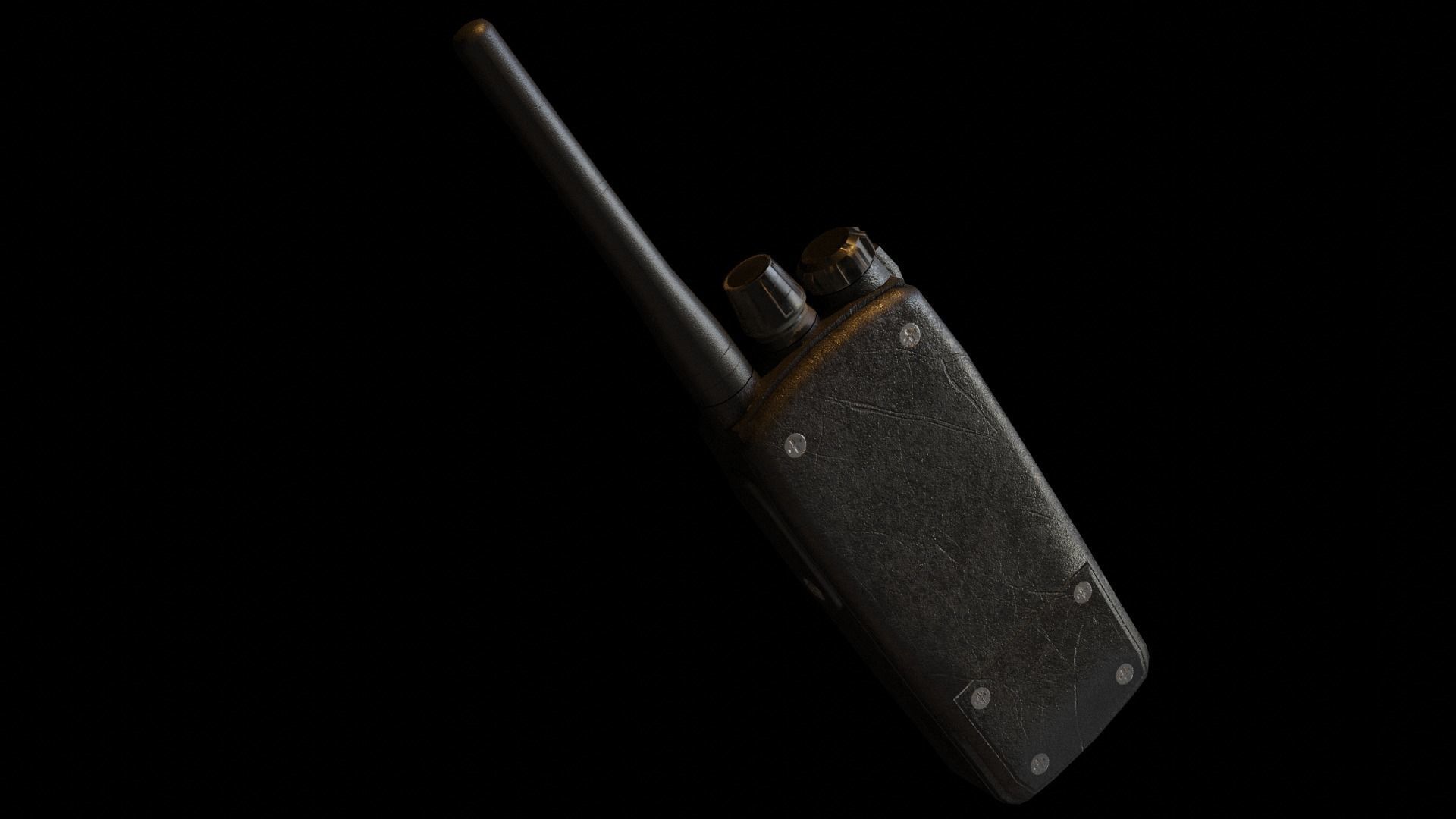 Handheld Radio Low-poly 3D model_1