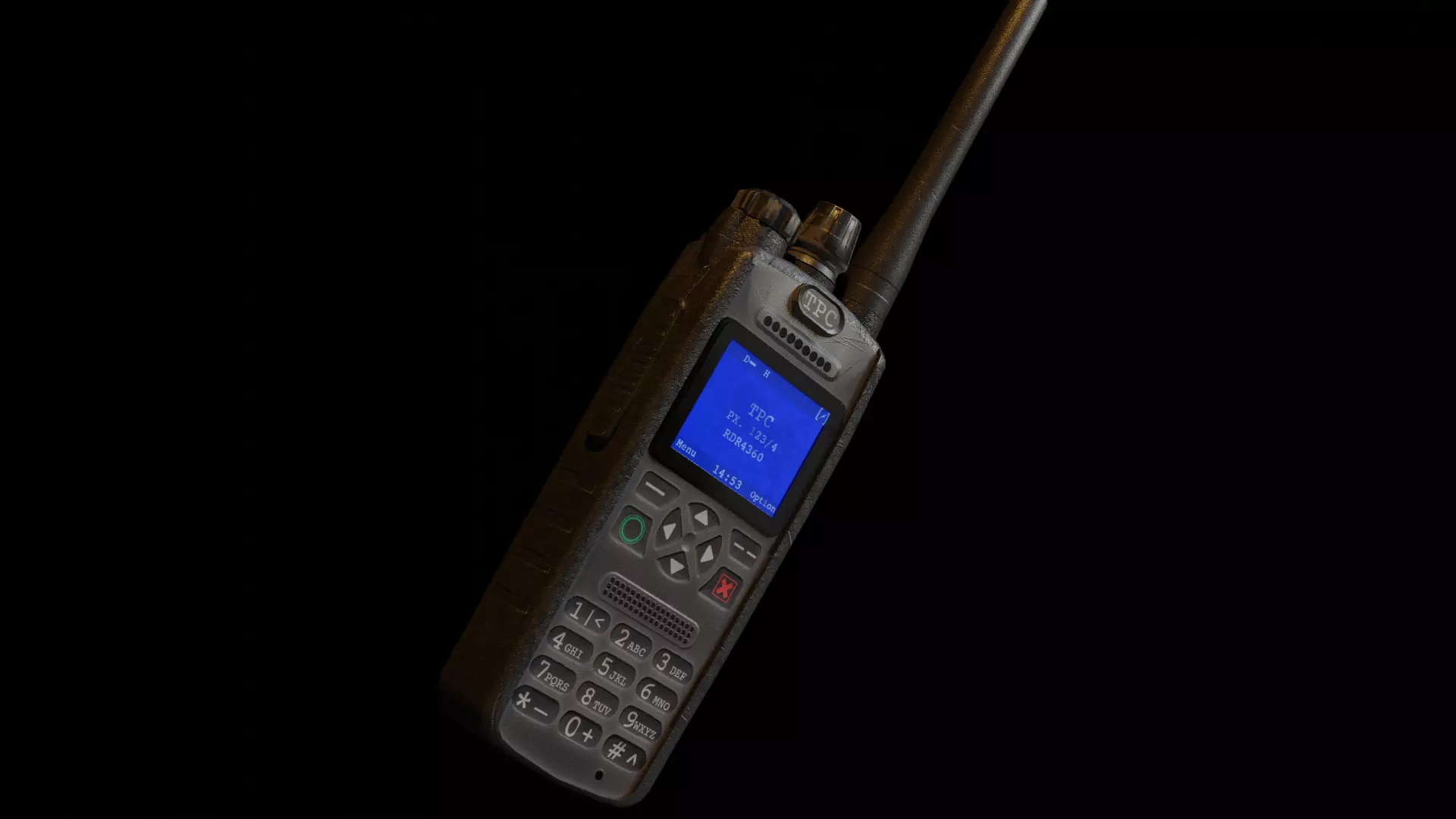 Handheld Radio Low-poly 3D model_0