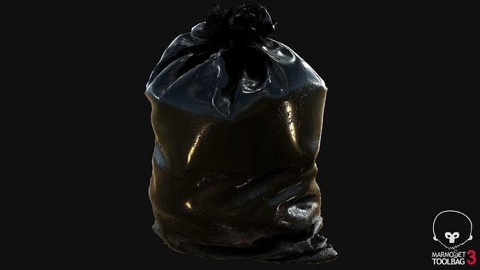 Trash Bag Realistic PBR Low-poly 3D model