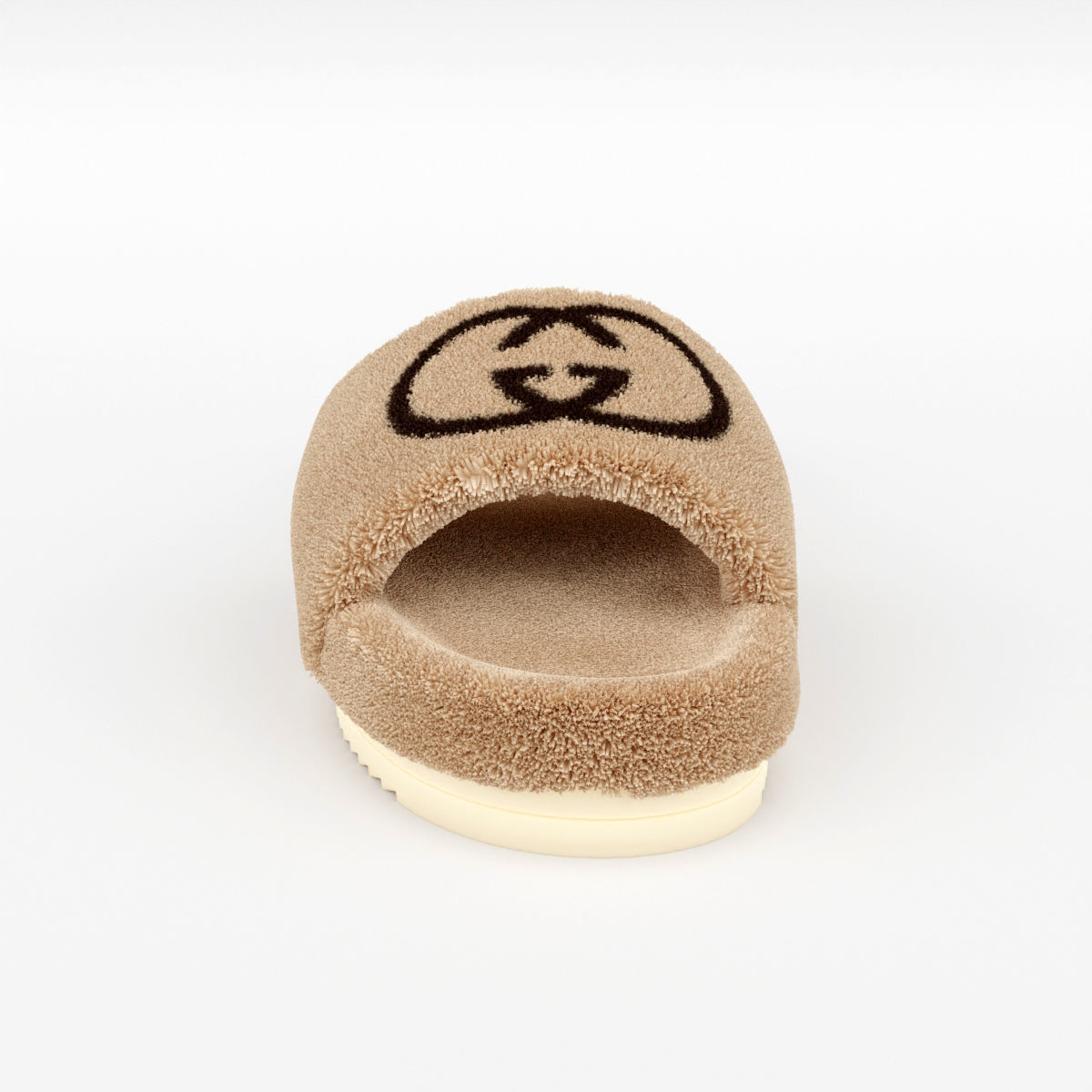 Wool Slide Sandal 3D model_4