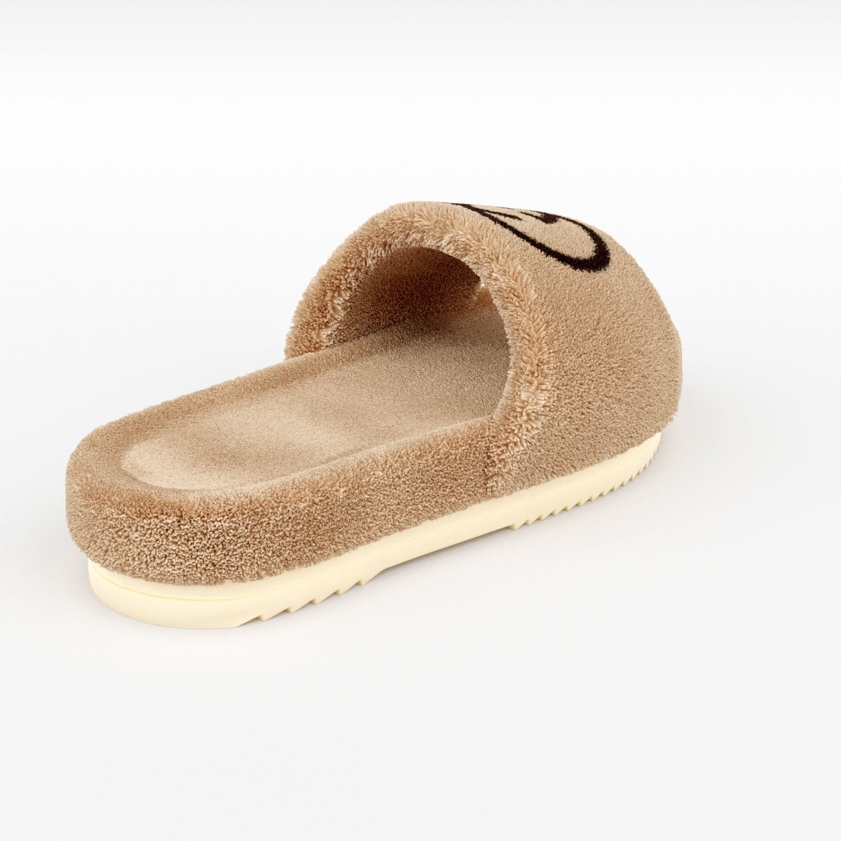 Wool Slide Sandal 3D model_7