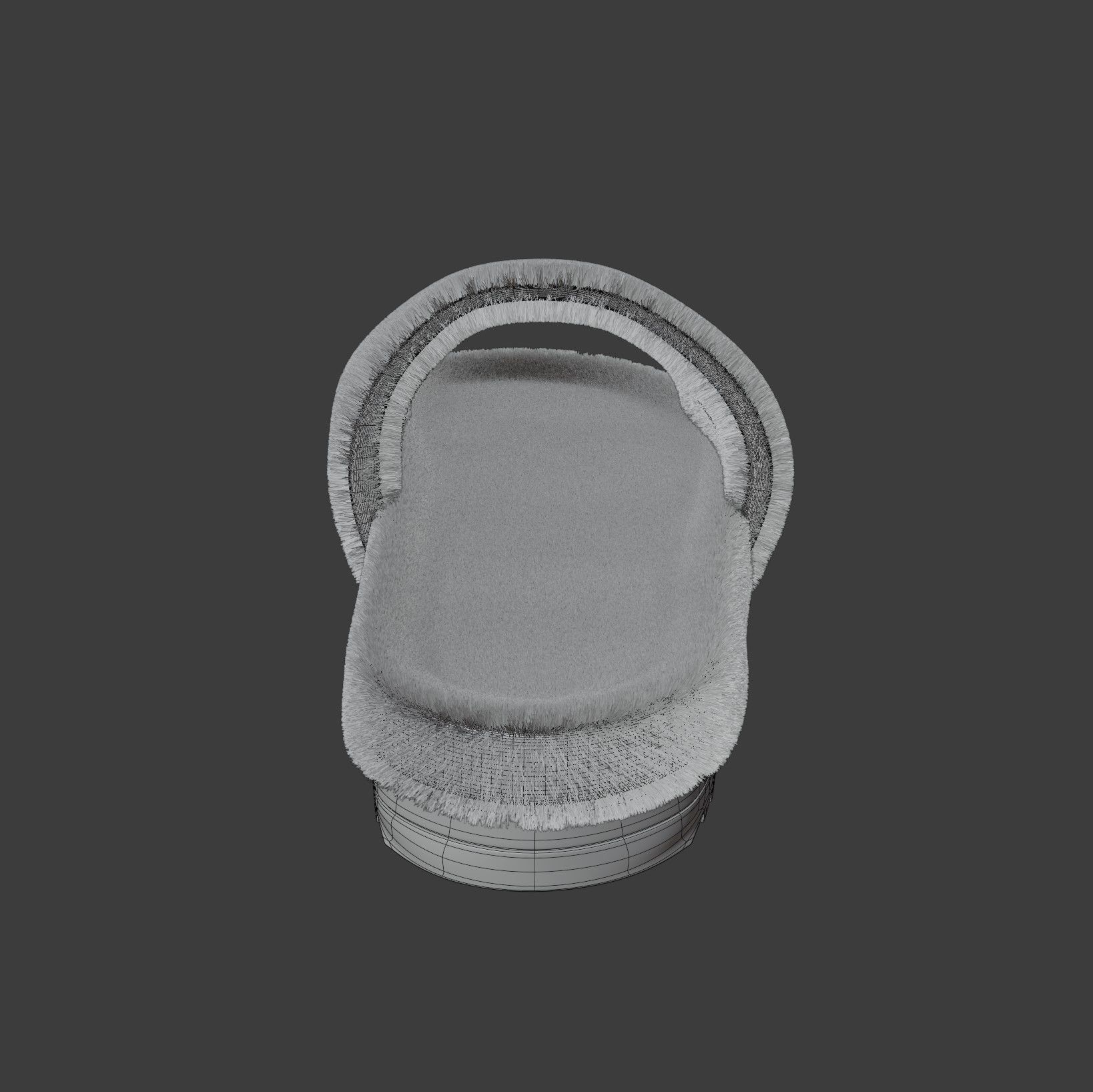 Wool Slide Sandal 3D model_16