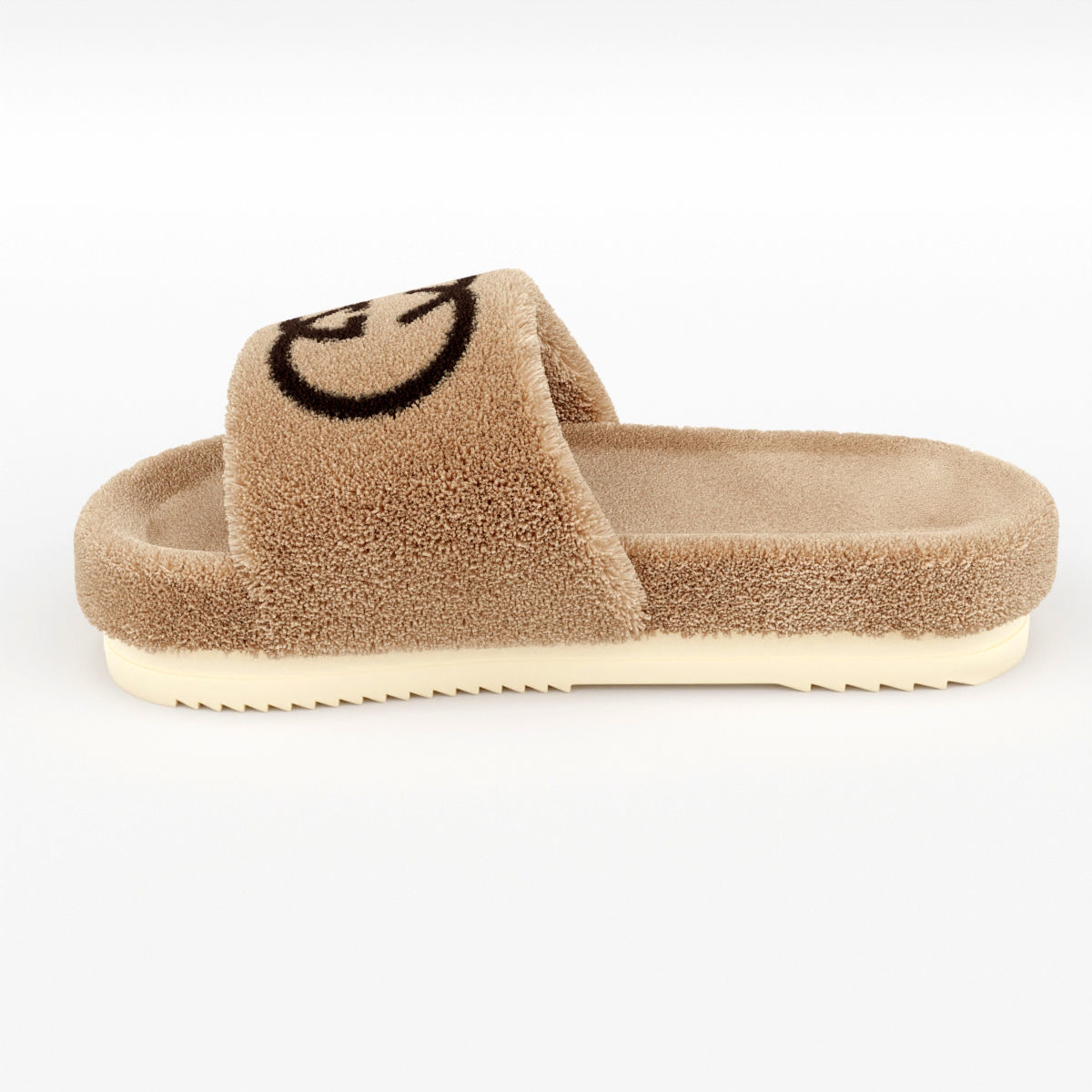 Wool Slide Sandal 3D model_2