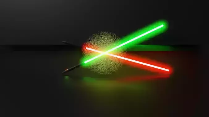 Lightsabers Clashing