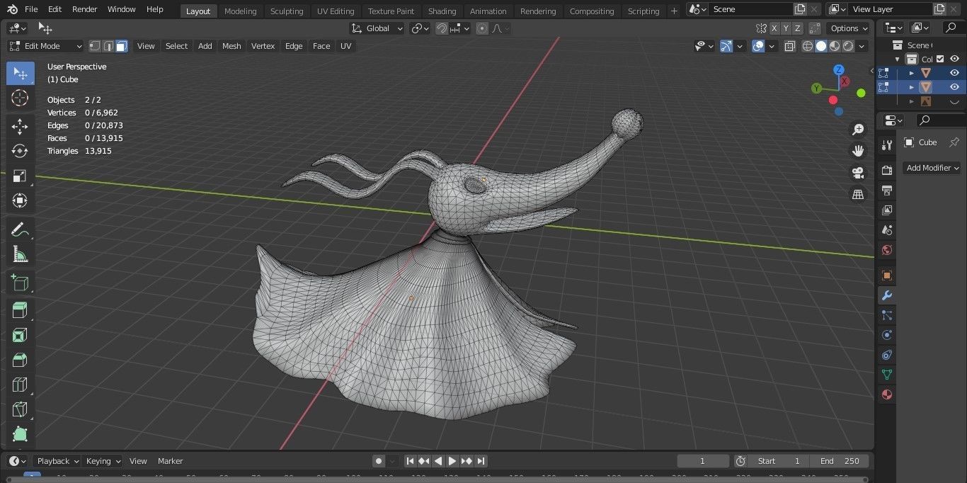 Jack and Sally Skellington 3d model rigged and stl on demand 3D model_22