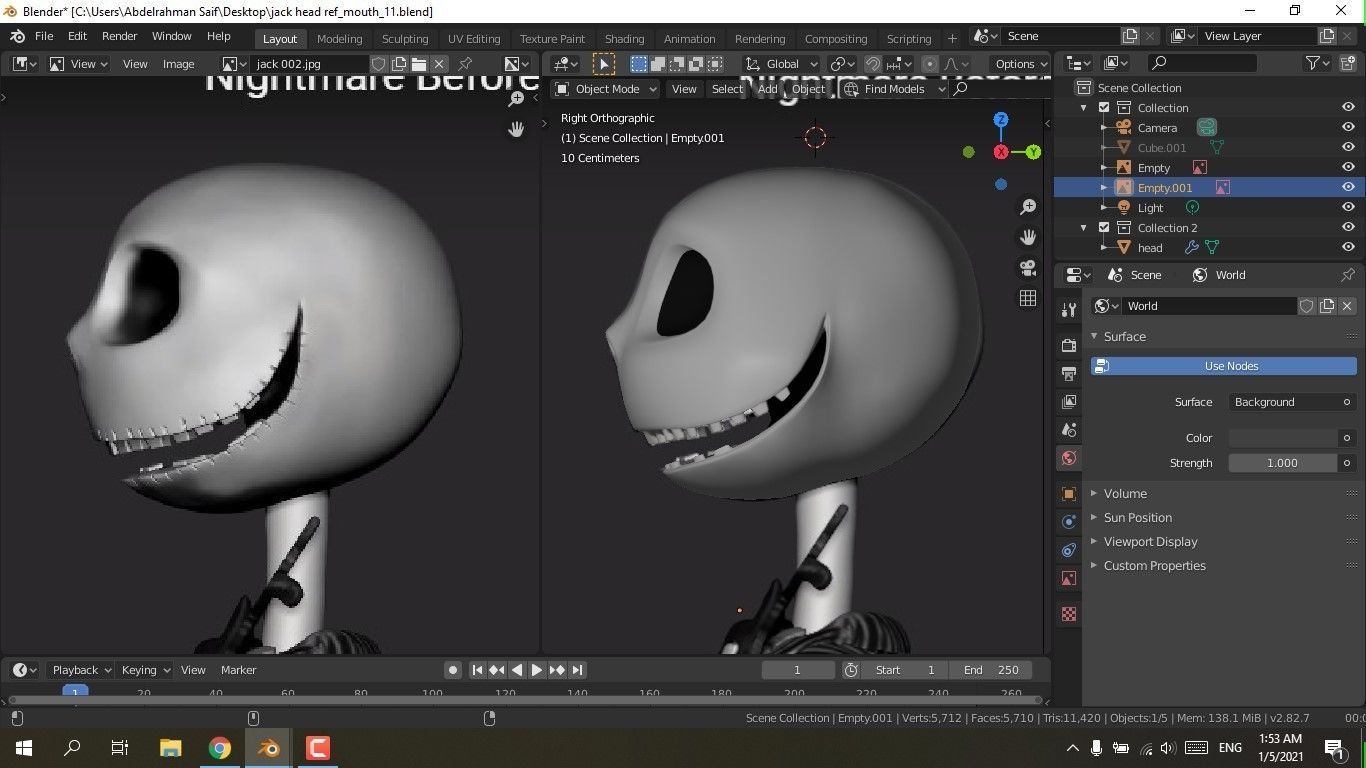 Jack and Sally Skellington 3d model rigged and stl on demand 3D model_12
