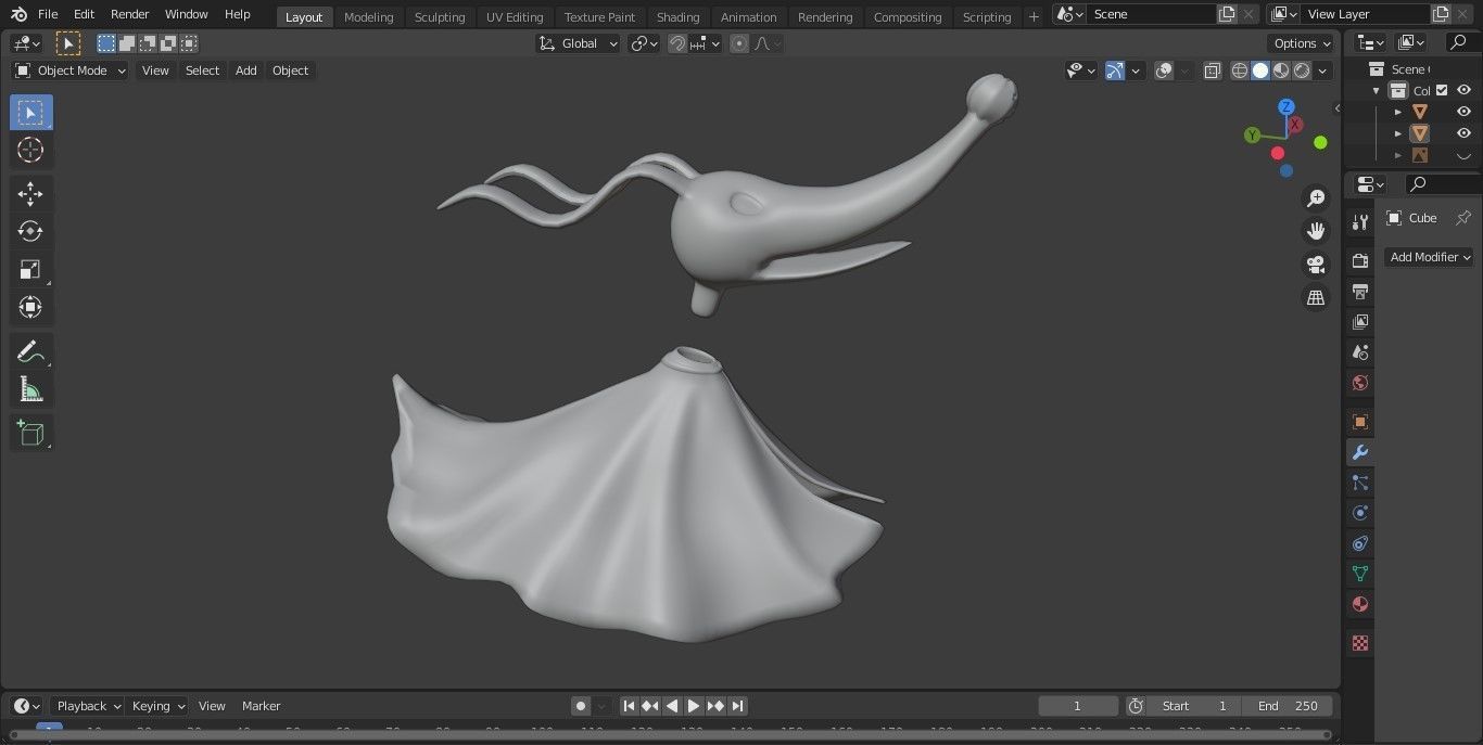 Jack and Sally Skellington 3d model rigged and stl on demand 3D model_16